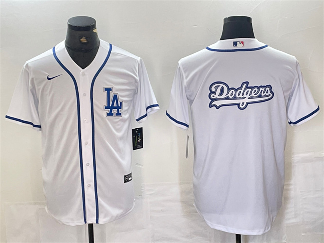 Men's Los Angeles Dodgers Team Big Logo White Cool Base Stitched Baseball Jersey Men's Los Angeles Dodgers Team Big Logo White Cool Base Stitched Baseball Jersey